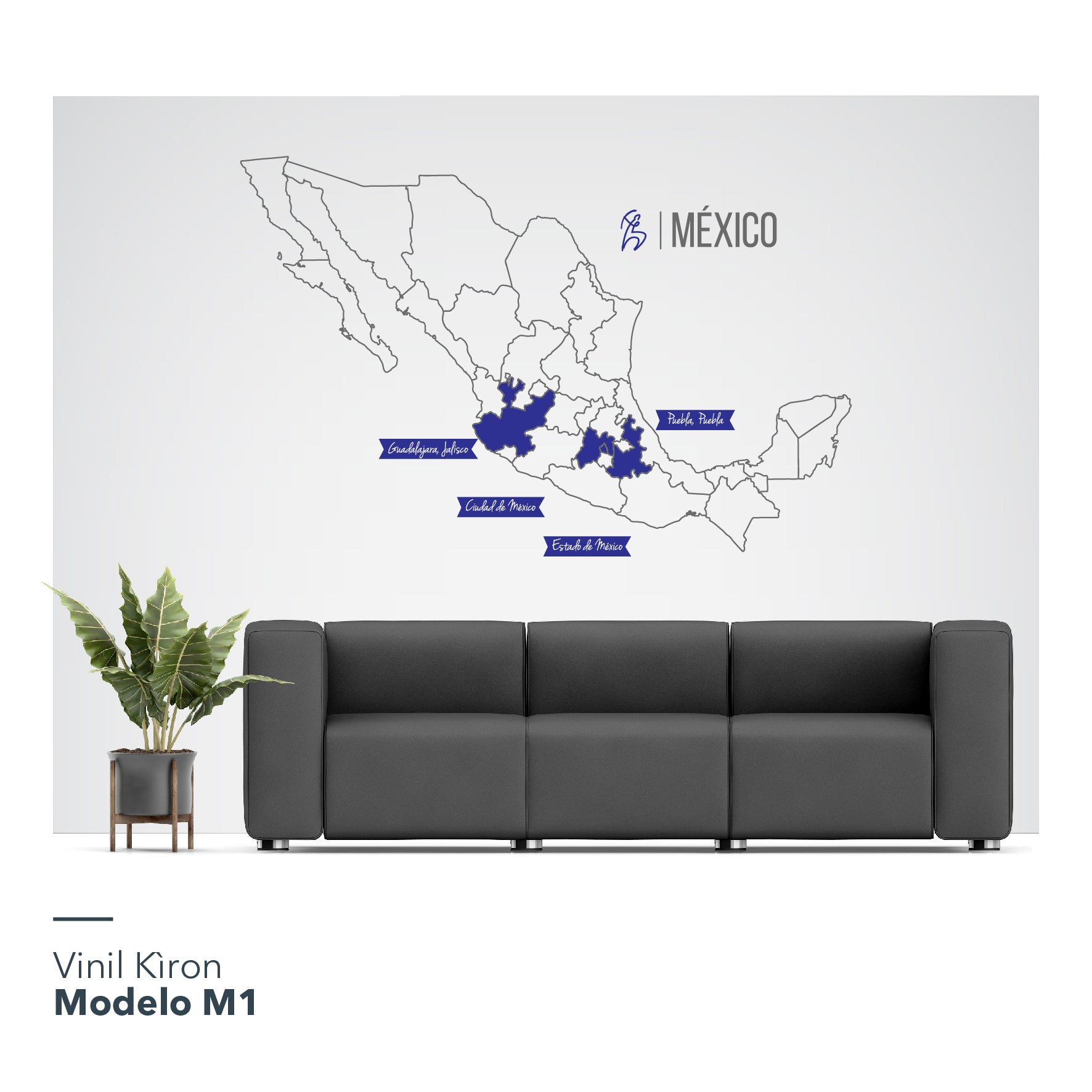 Vinil Kìron / Modelo M: Mapa de México