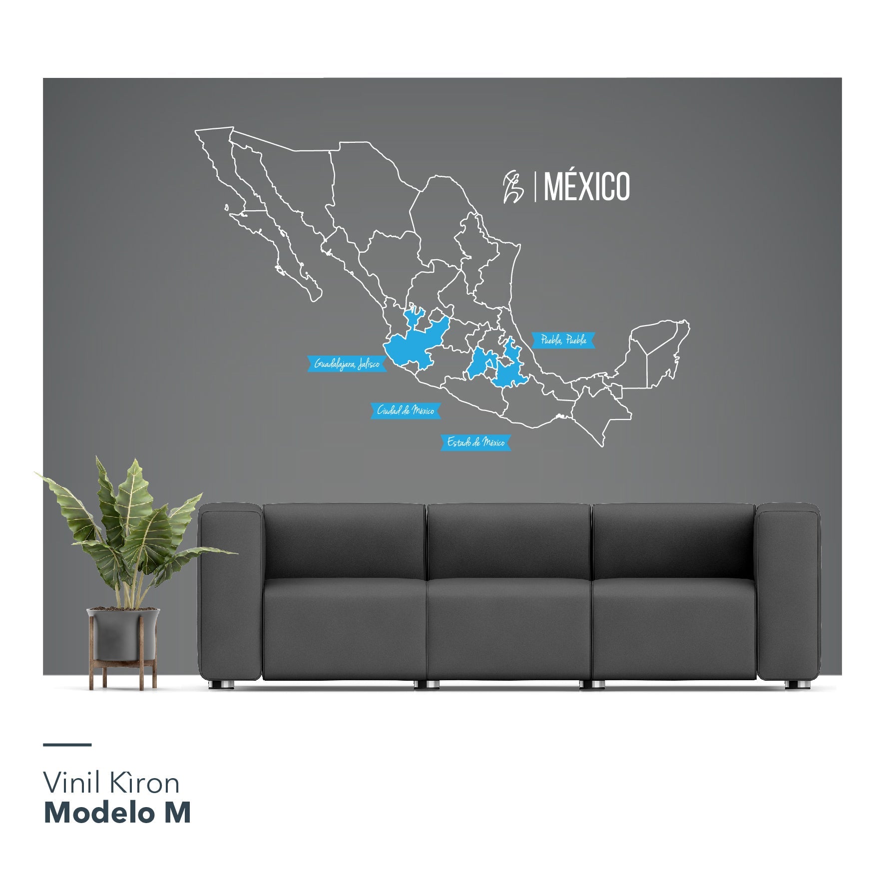 Vinil Kìron / Modelo M: Mapa de México