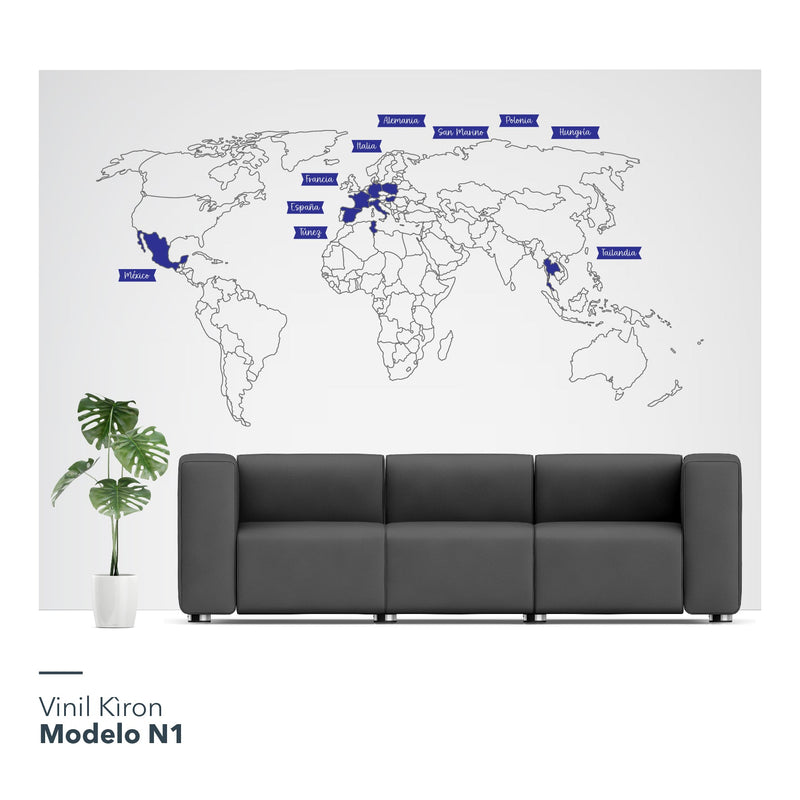 Vinil Kìron / Modelo N: Mapa Mundial