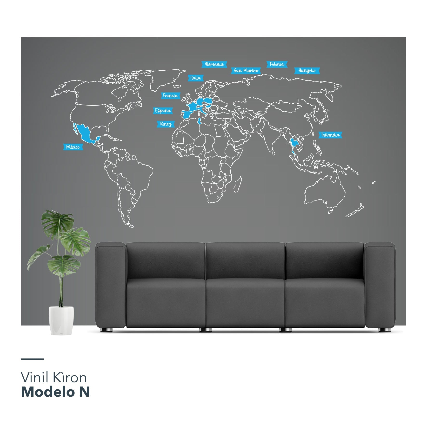 Vinil Kìron / Modelo N: Mapa Mundial